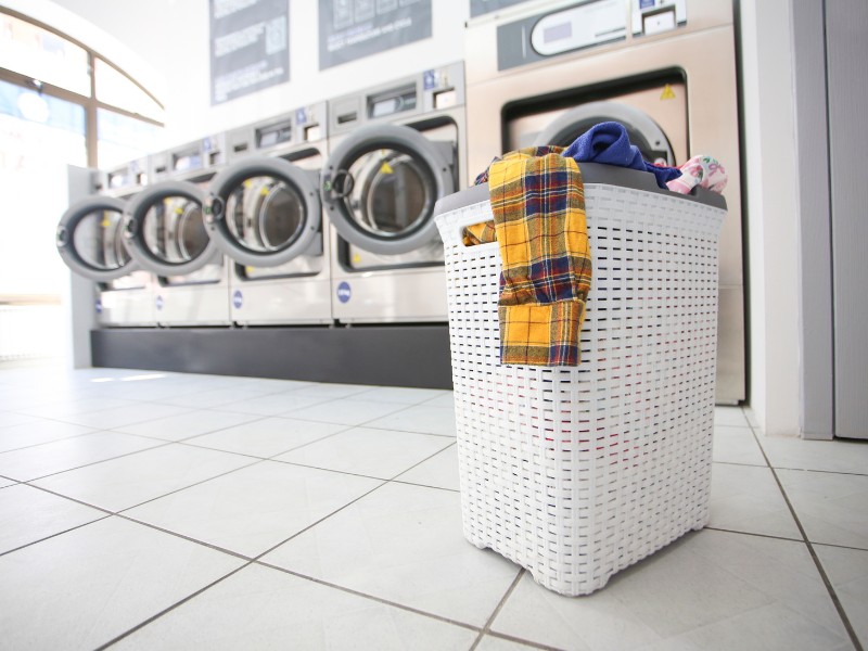 Community laundry and dorm laundry basket
