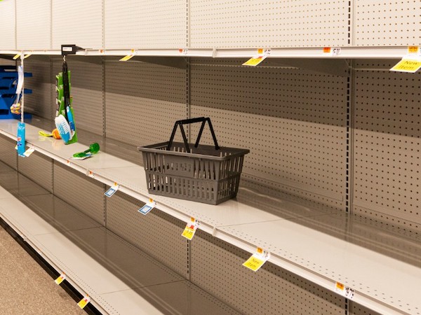 Empty Store Shelves During College Move In Week