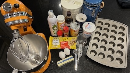 Mini pumpkin muffin ingredients