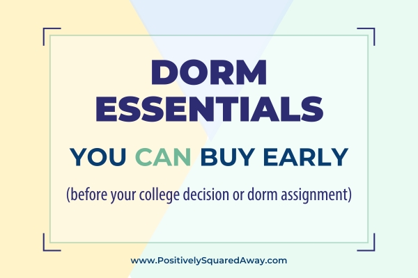 dorm essentials you can buy before college decision