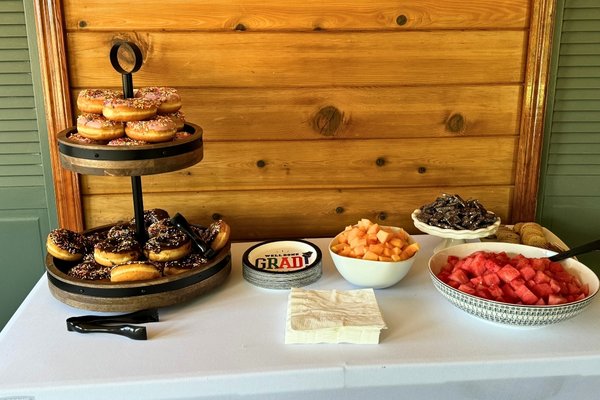 Graduation Brunch Party Donut Tower
