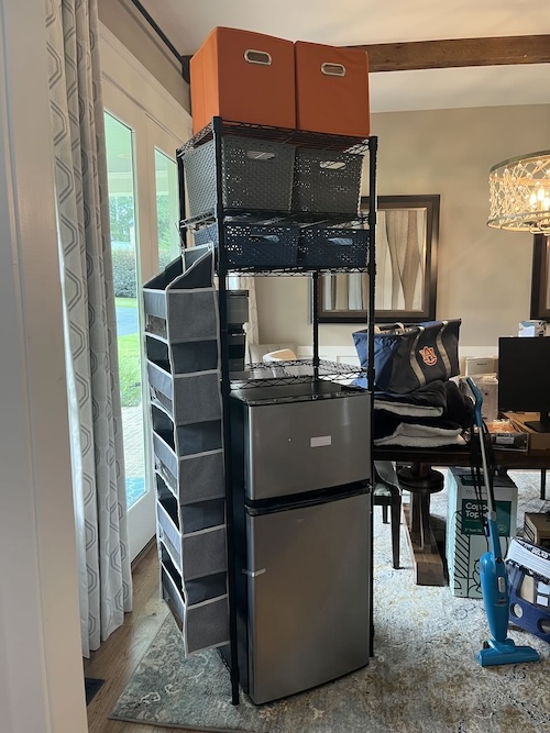 5-Tier Shelving Unit For Dorm Mini Fridge