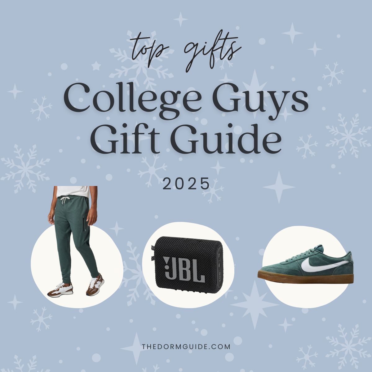 College Guys Gift Guide Snow