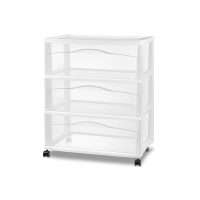 Clear Drawer Cart For College Zip Tie Back To Back