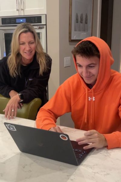 College Acceptance Mom and Son