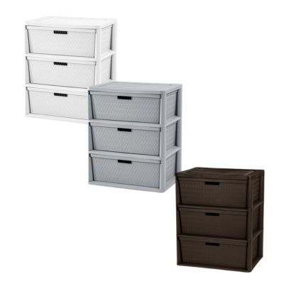 dorm under bed storage plastic dressers in white, gray or espresso